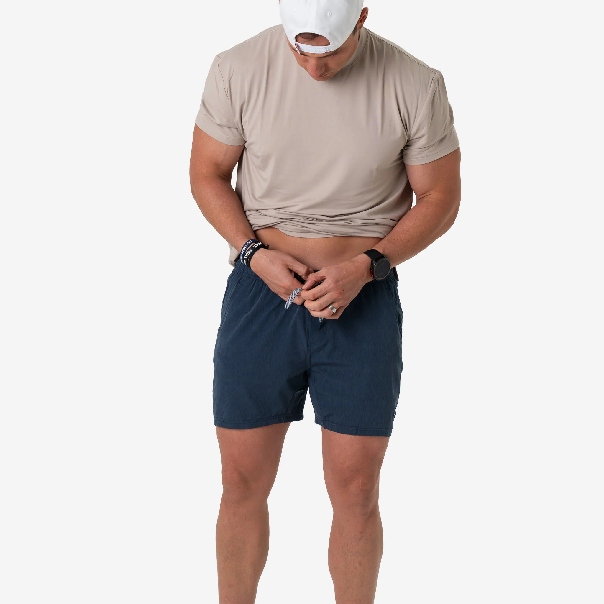 Athletic Short - Heather Navy - American Flag Liner - Image 8