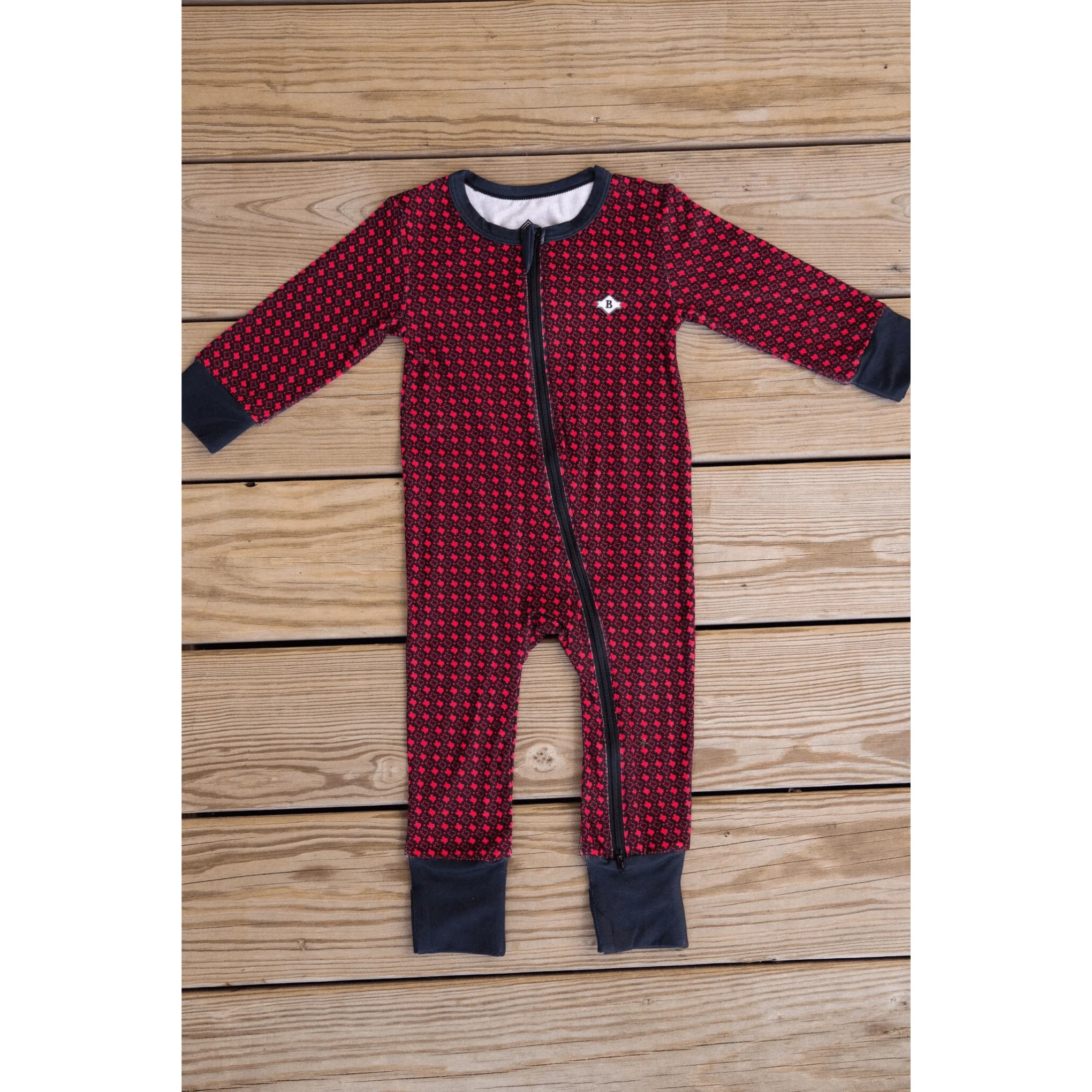 Baby Zip Up - Texas - Black & Red - Image 2