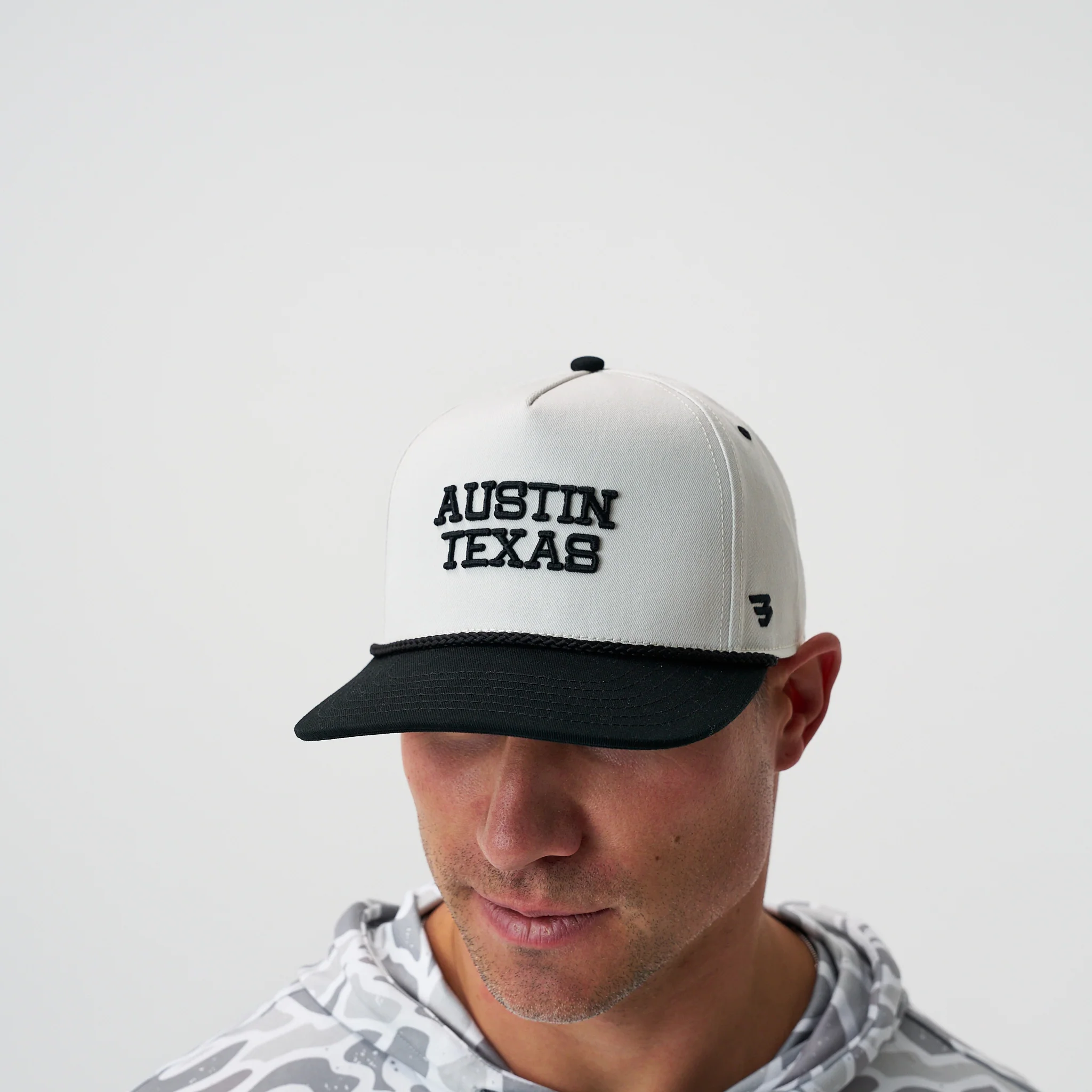 Cap - Austin Texas - Cream & Black - Image 3