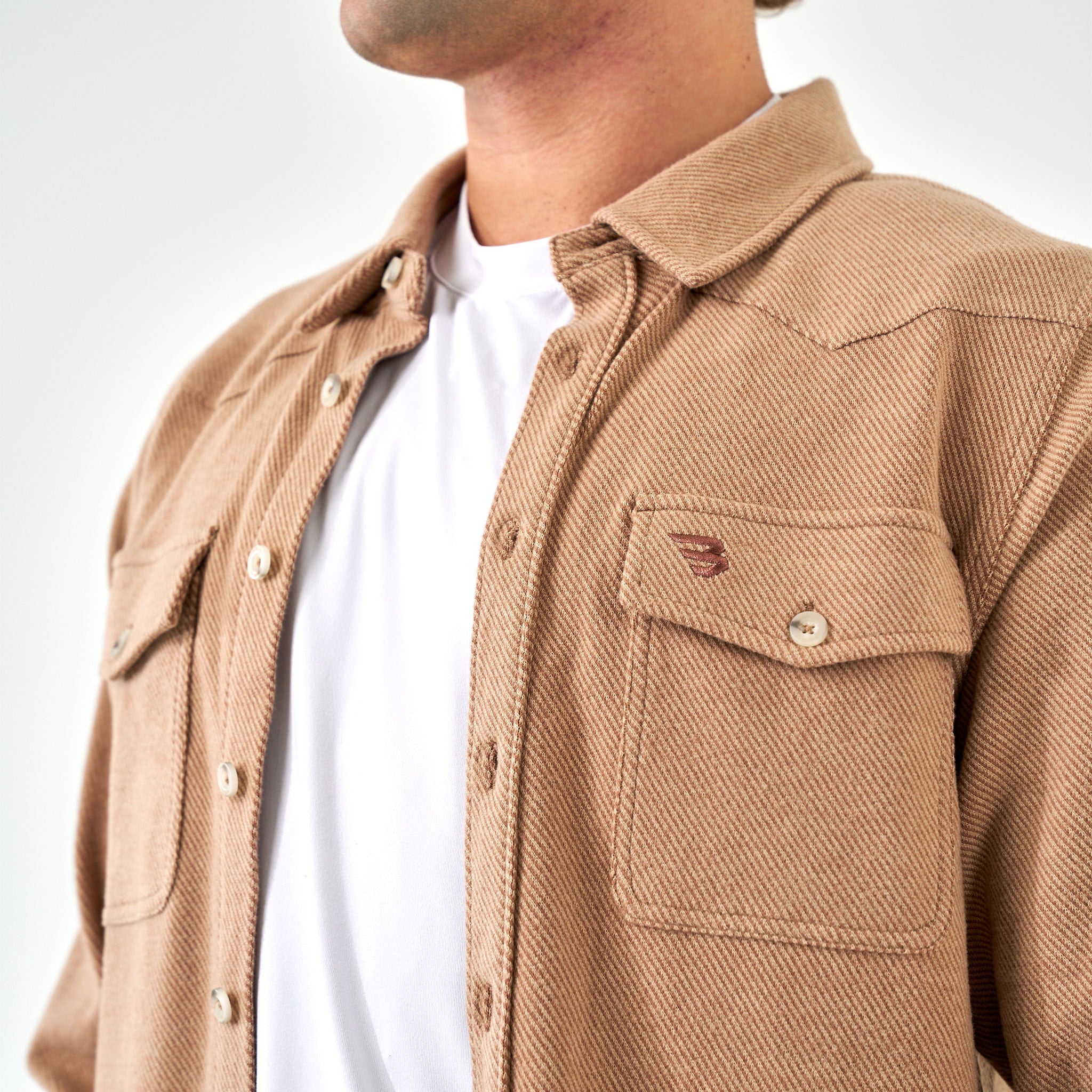 Long Sleeve - Austin Shirt - Khaki - Image 5