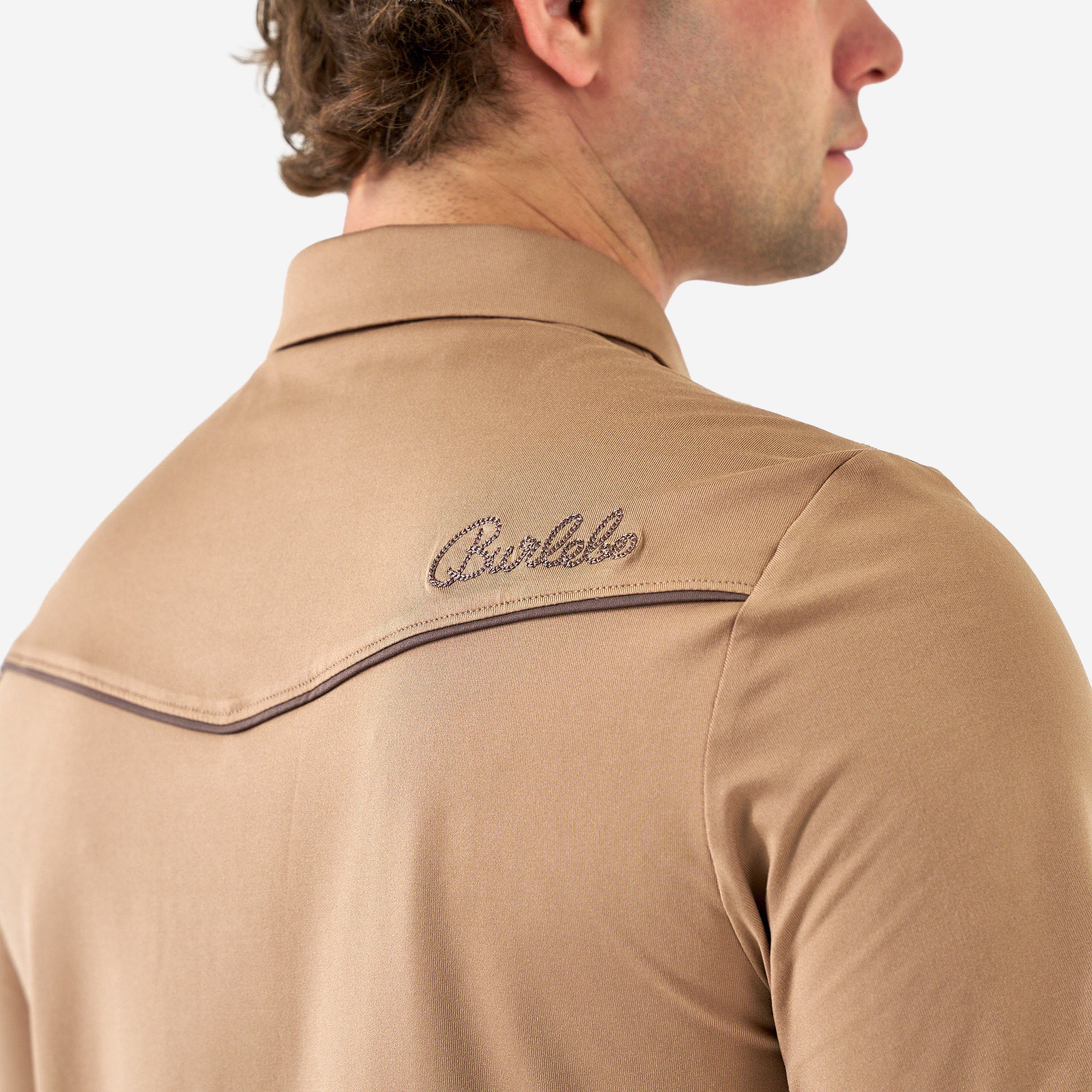 Pearl Snap Performance Polo - Mallards - Khaki - Image 4