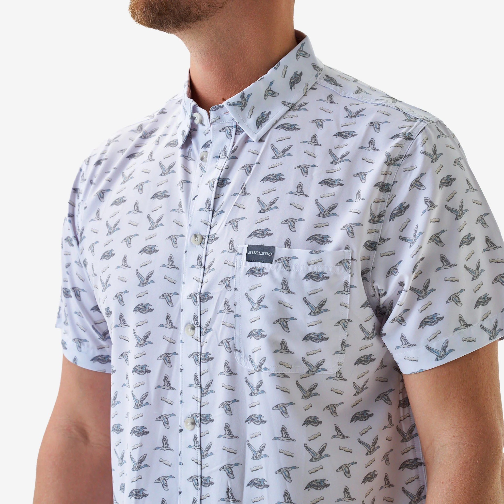 Performance Button Up - Ducks and Calls - White - Image 3