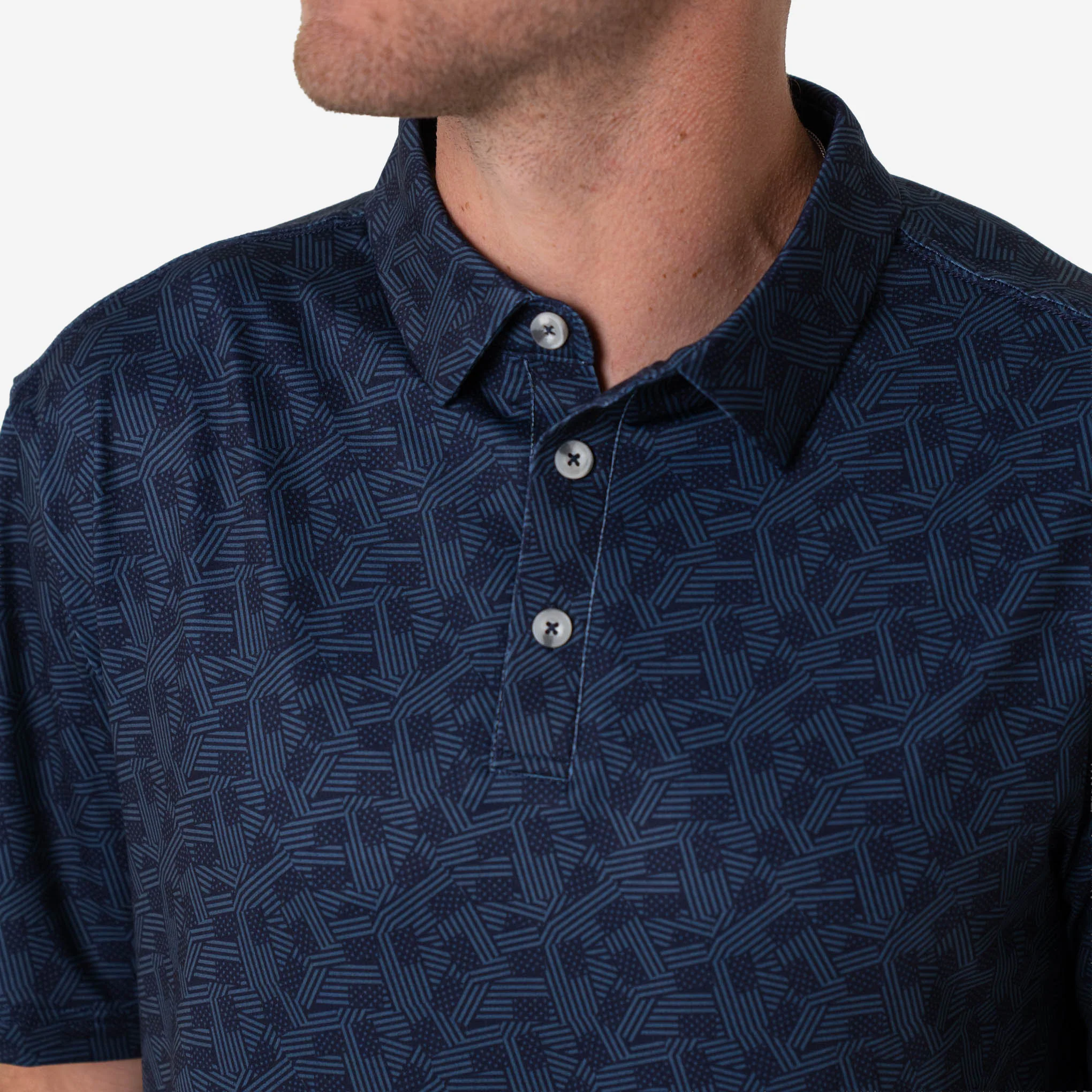 Performance Polo - Stars and Stripes - Navy - Image 3