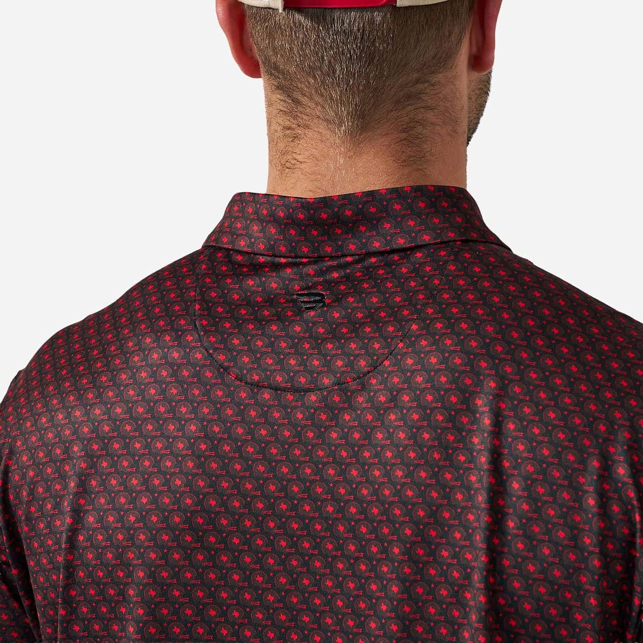 Performance Polo - Vintage Helmets - Black and Red - Image 5
