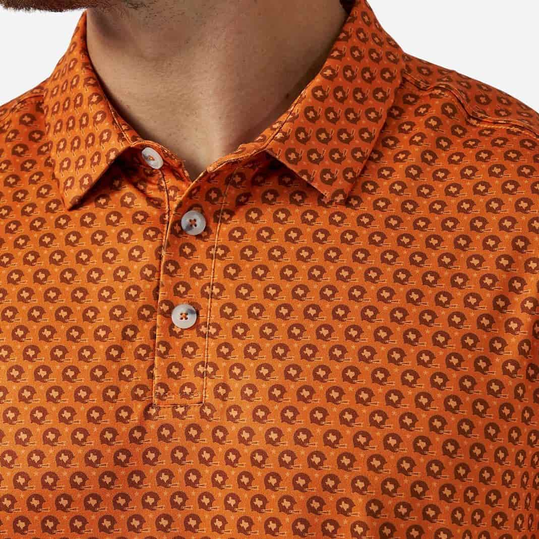 Performance Polo - Vintage Helmets - Orange - Image 3