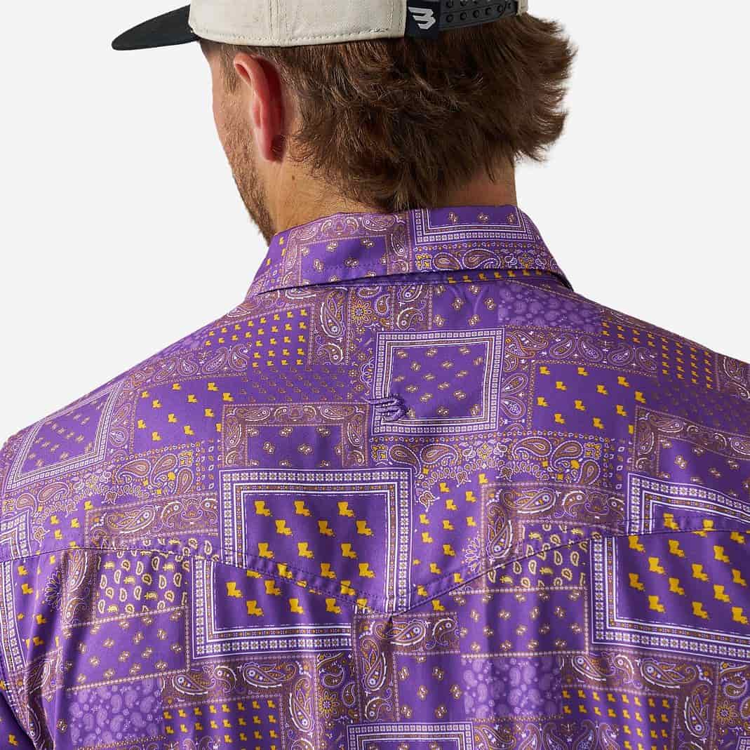 Performance Western Shirt - Louisiana Paisley - Purple - Image 5