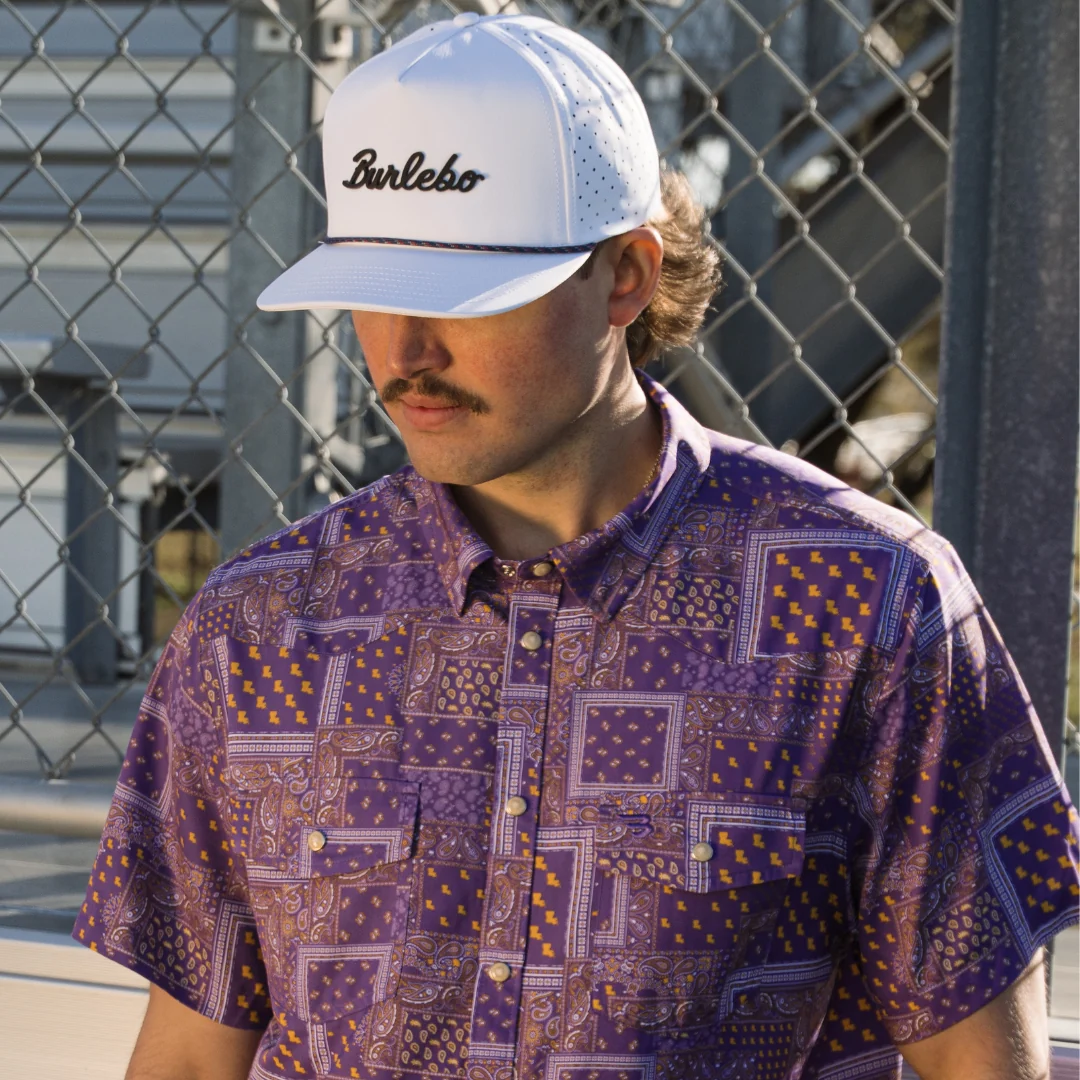 Performance Western Shirt - Louisiana Paisley - Purple - Image 6