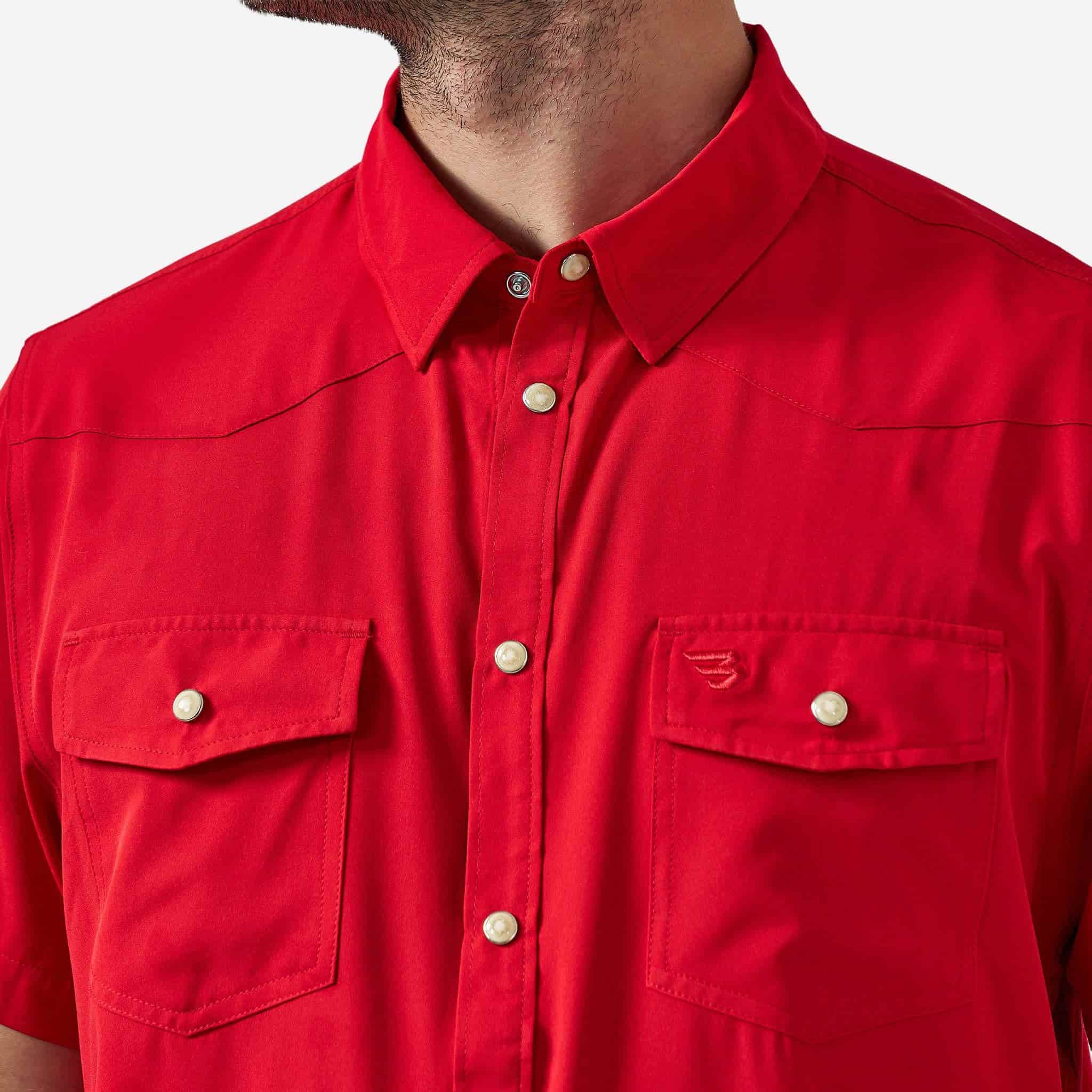 Performance Western Shirt - Red - Image 3