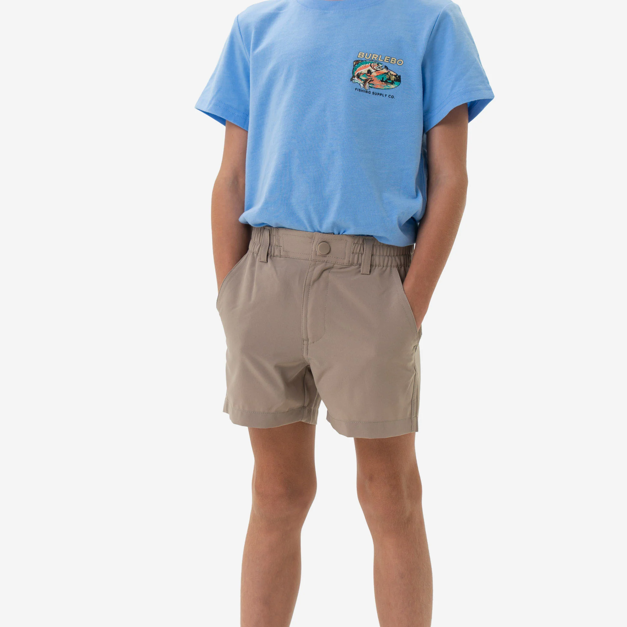 Youth Everyday Short - Cobblestone Khaki - Duck Hunt Pocket - Image 3