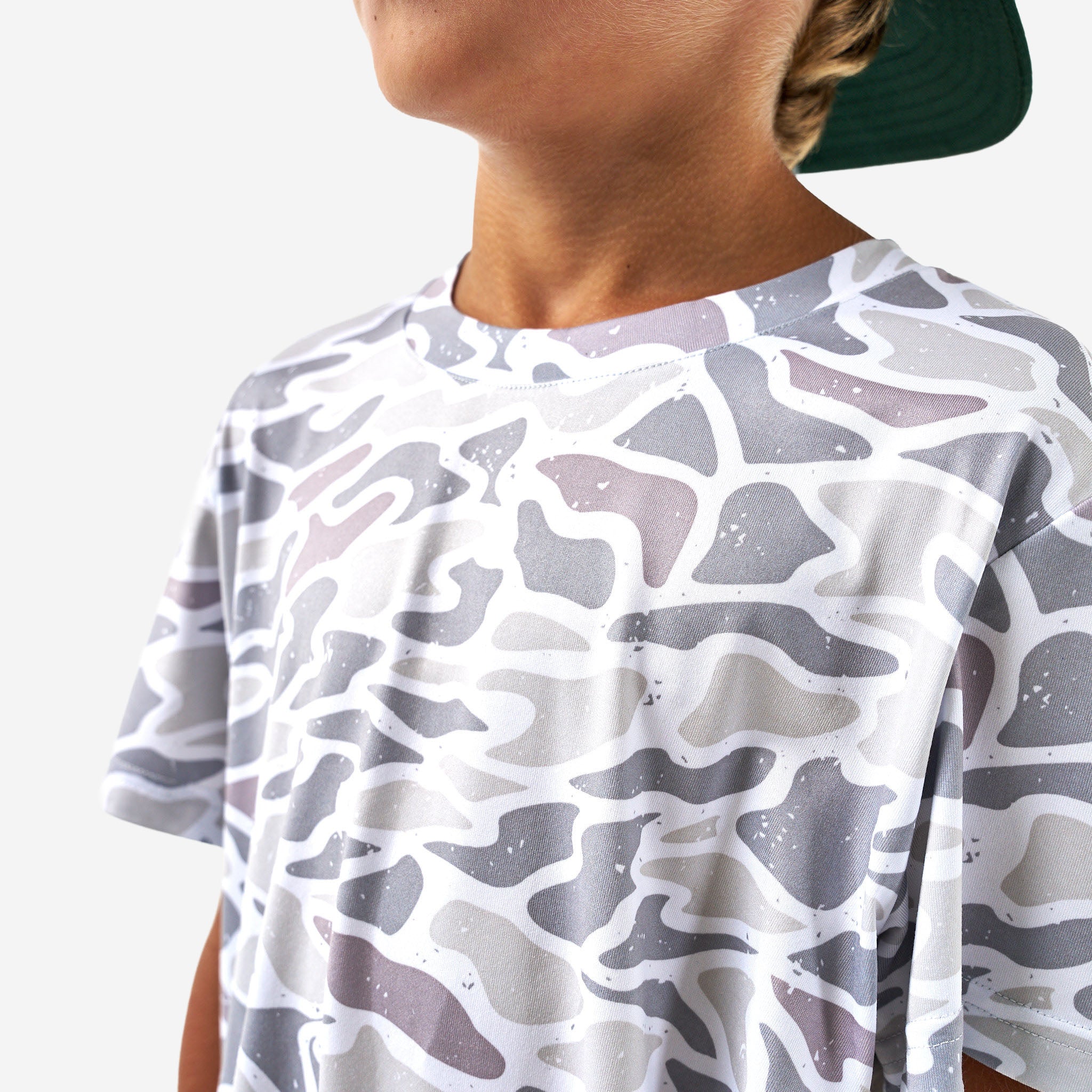 Youth Go To Tee - White Camo - Image 4