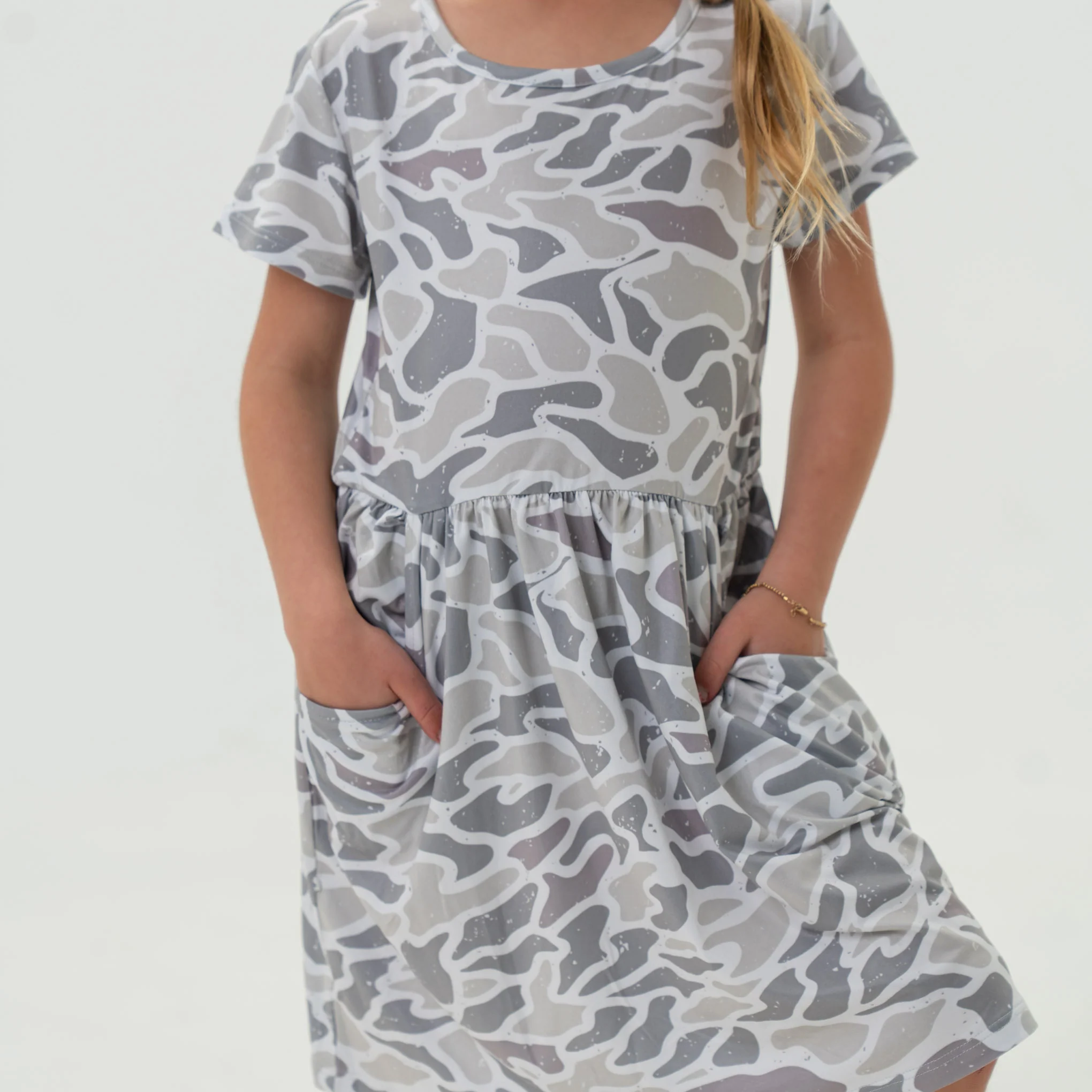 Youth Moxie Dress - White Camo - Image 3