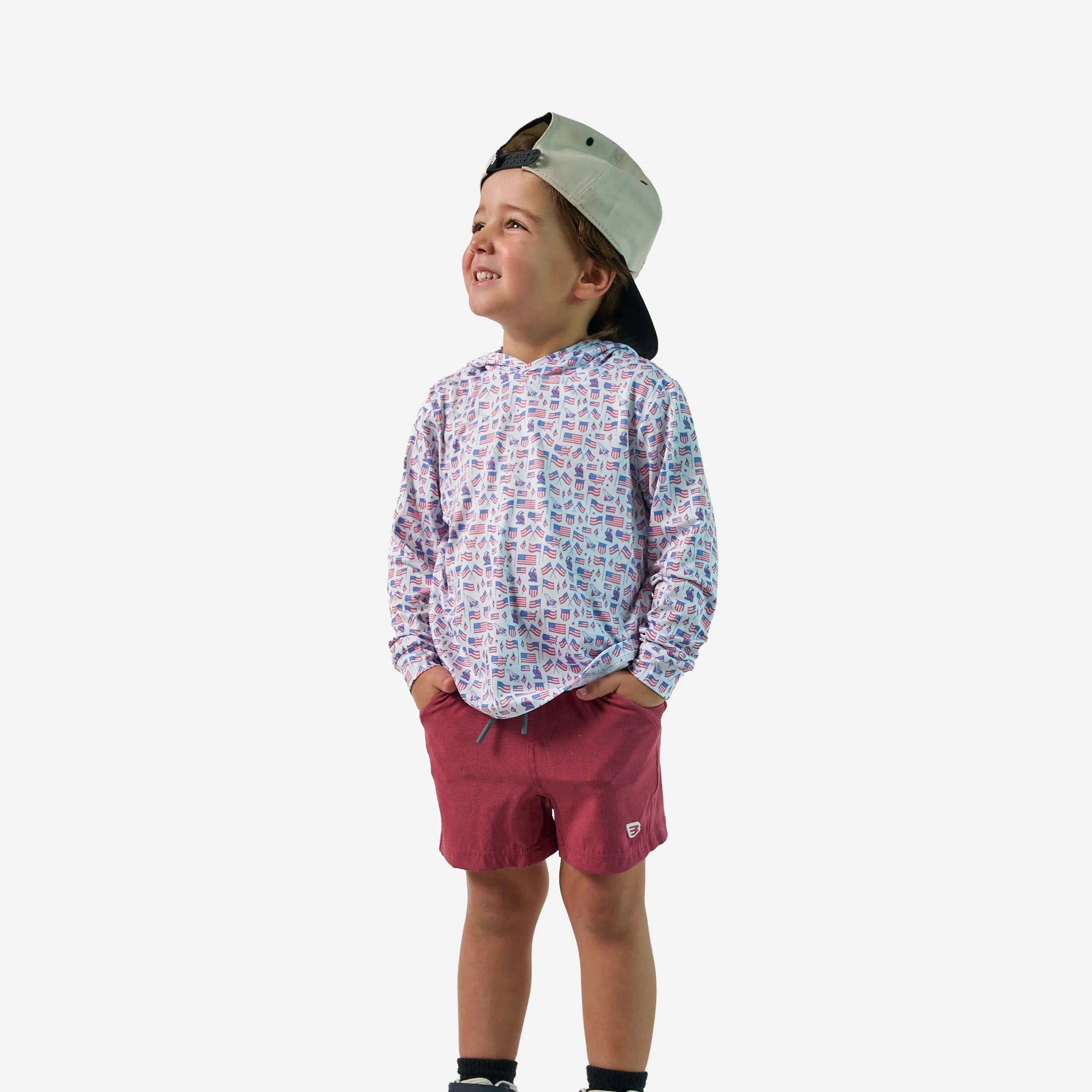 Youth Performance Hoodie - Old Glory - Image 2