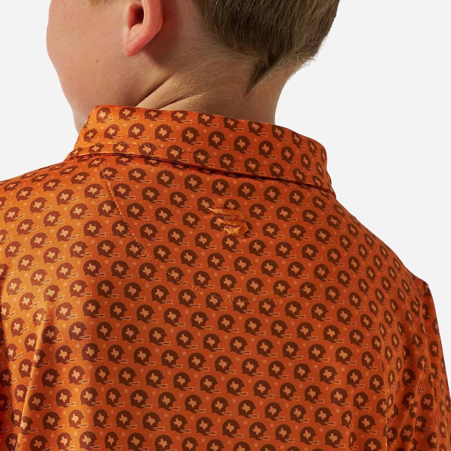 Youth Performance Polo - Vintage Helmets - Orange - Image 5