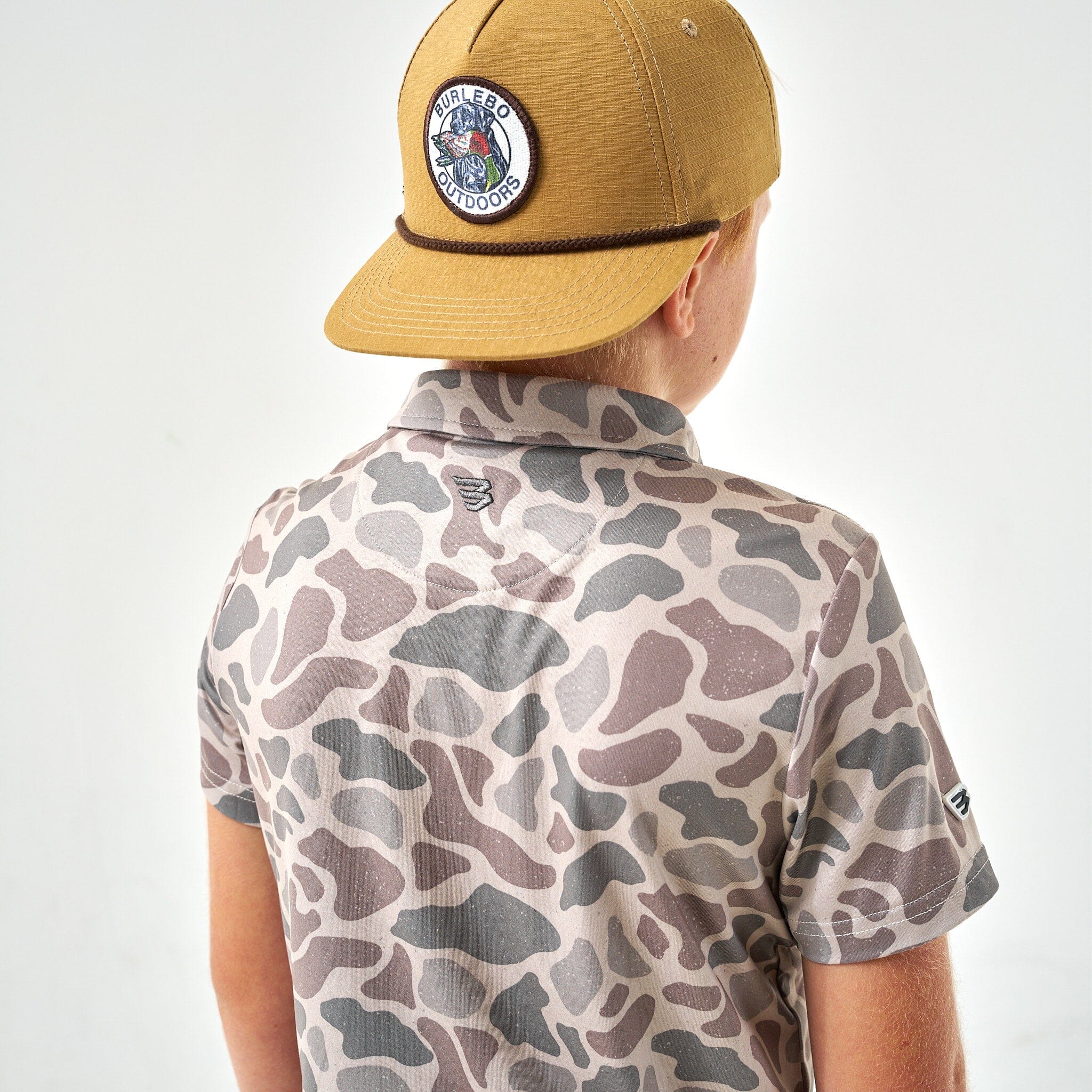 Youth Performance Polo - Classic Deer Camo - Image 5