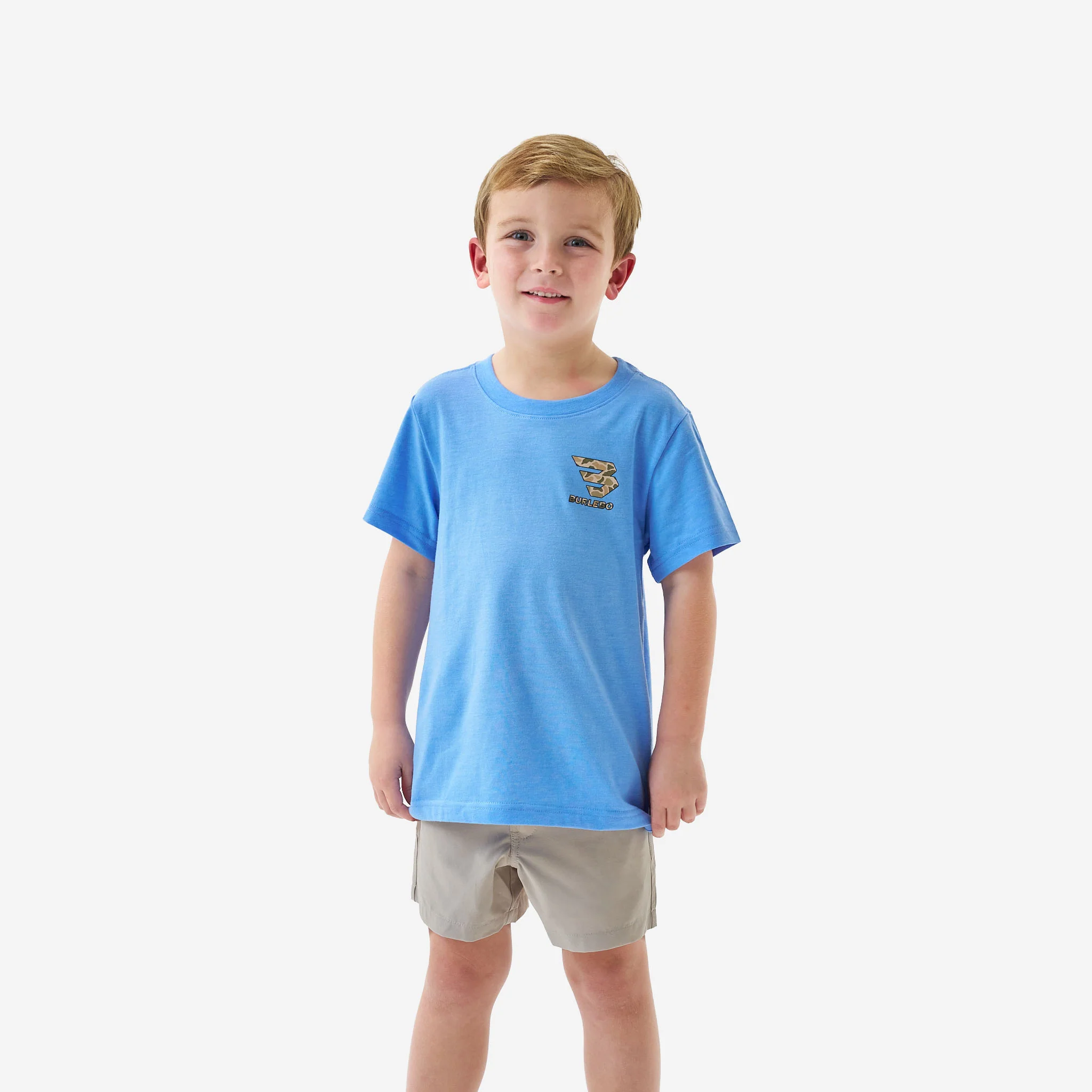 Youth Short Sleeve Tee - Mallard Camo Dog - Periwinkle Blue - Image 5